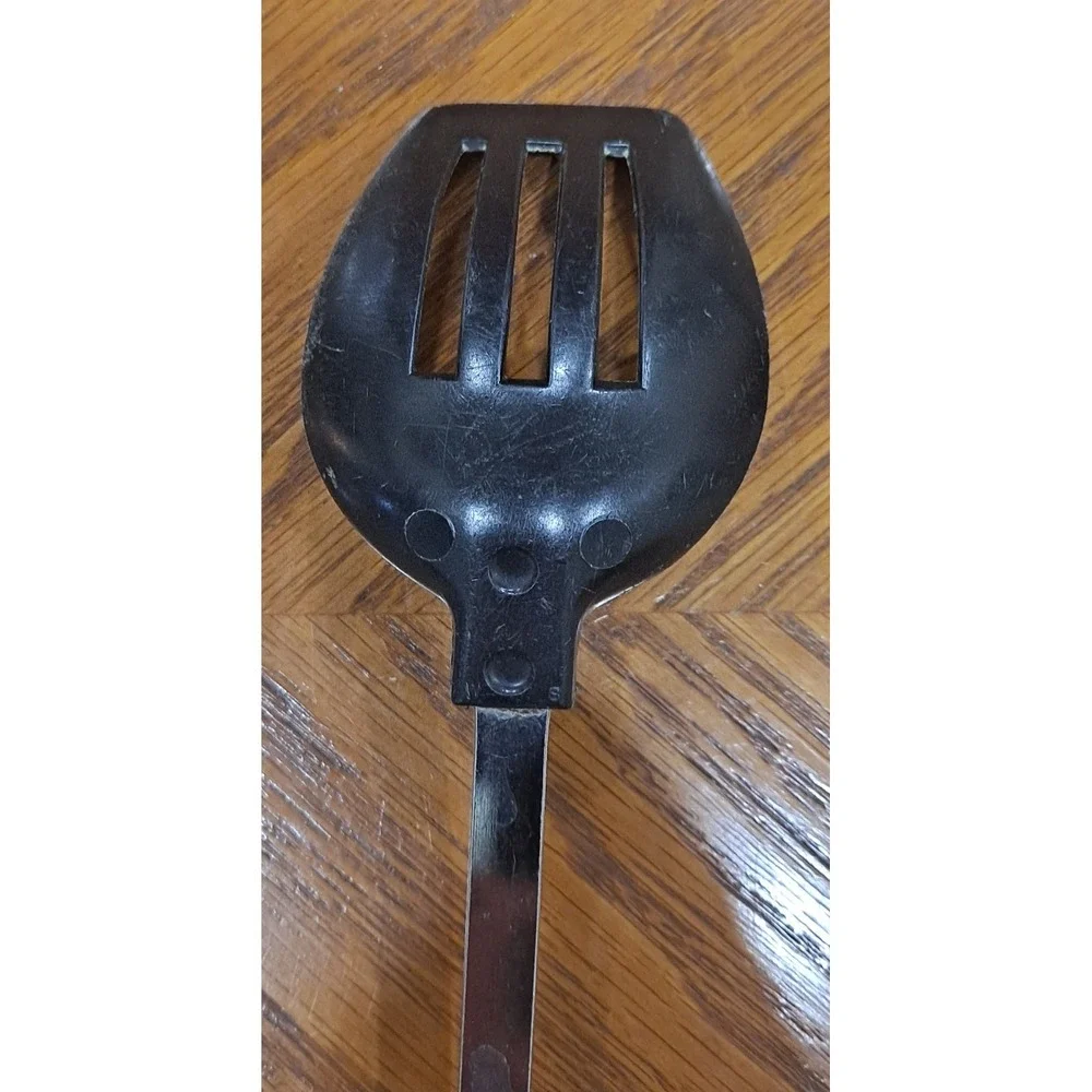 Vtg‎ Nylon Slotted Spoon Spice Of Life Pattern 11.75
